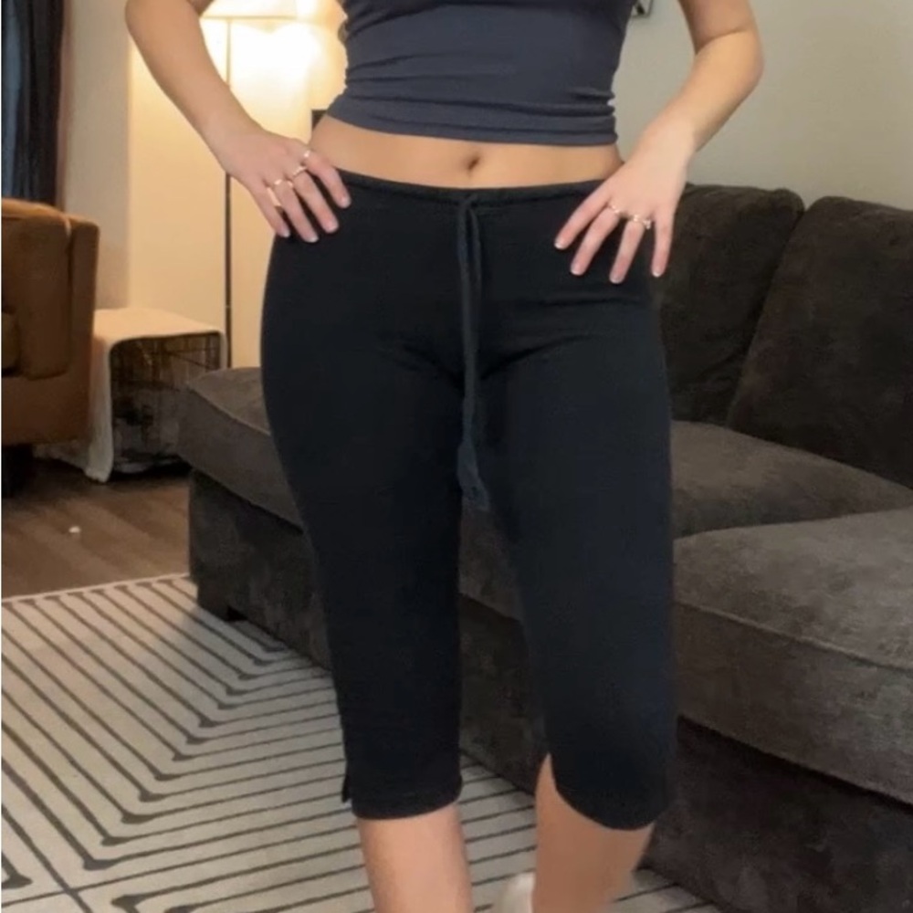 Hard Tail Black Drawstring Capris - image 6